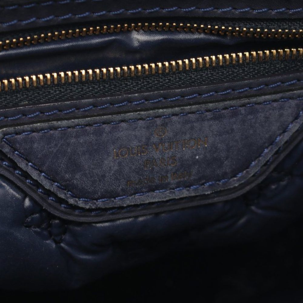 Louis Vuitton Lockit Marine Monogram Nylon Leather Navy Black MM Handbag - Picture 4 of 5